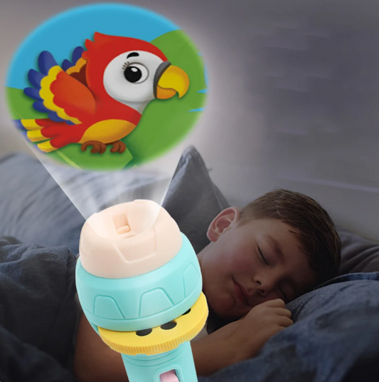 Linterna proyector lámpara de antorcha juguete lindo dibujos animados creatividad juguete antorcha lámpara linterna proyector juguete bebé libro de cuentos para dormir
